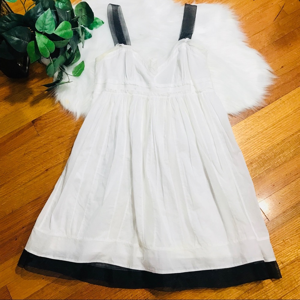 Ann Taylor loft summer black and white dress